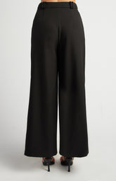 SOGNA COL Double Pleat and Belt Loop Detail Wide Leg Pants  WPA298B